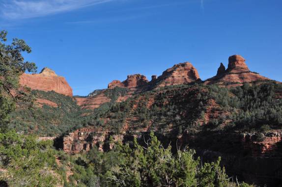 As belas paisagens do Oak Creek Canyon, perto de Sedona, no Arizona, Estados Unidos